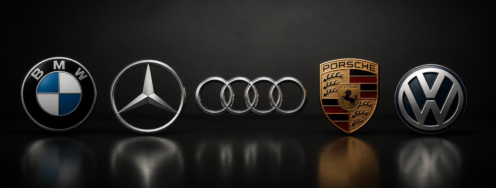 European auto marque badges